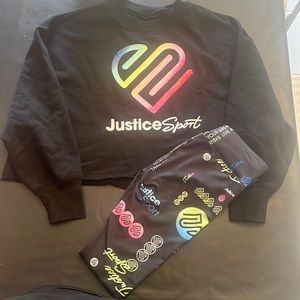 Girls Justice 2 piece active set small (7/8)